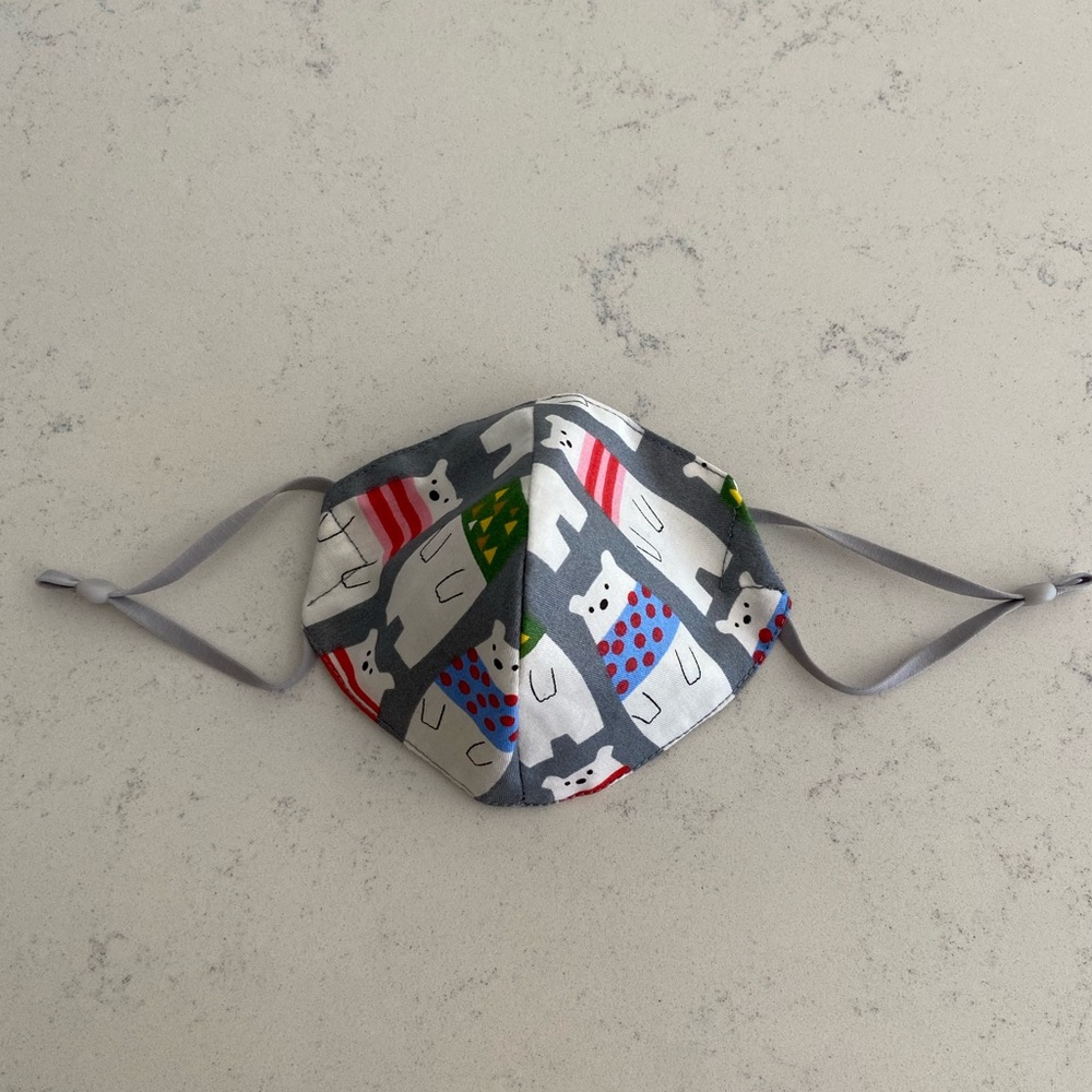 Handmade Kids Bear Print Face Mask